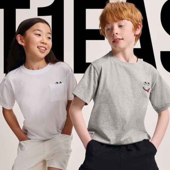 Kids Unisex (fits Women Small XS) Short Sleeve Tee T Shirt Signature Eyes - Picture 3 of 4